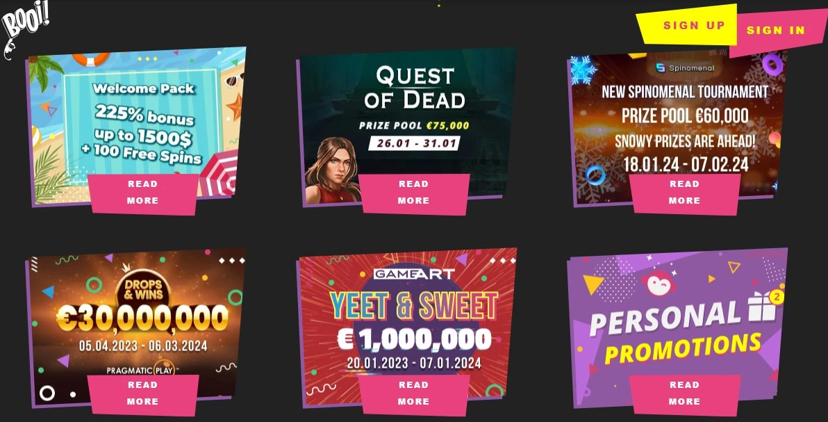 booi casino бонусы